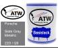 Preview: Porsche, Slate Gray Metallic, 22D / Q9: 1L Lackdose, von ATW Autoteile West.